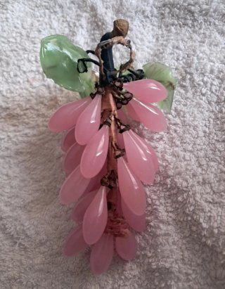 Racimo de uvas de cristal rosa