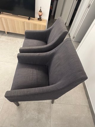 Butaca IKEA gris oscuro tela