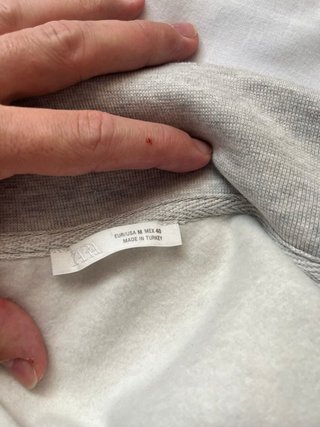 Sudadera ZARA cuello cremallera gris Talla M