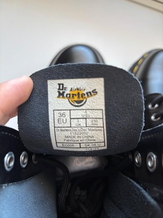 Botas Dr. Martens Plataforma Negras Talla 36