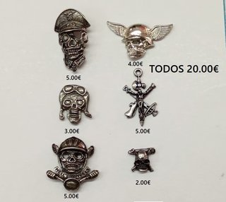 Adornos calavera metal
