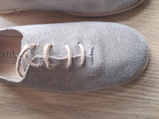 Zapatos niño cordones ante beige n°34