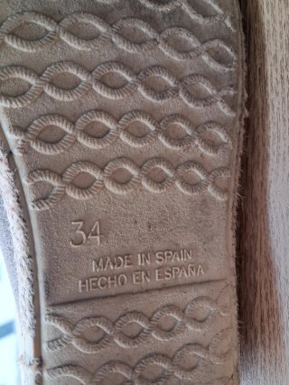 Zapatos niño cordones ante beige n°34