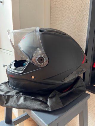 Casco MT Stinger S Negro/Rojo Talla XS