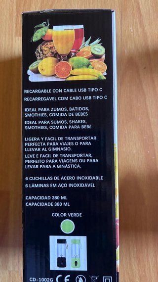 Batidora Portátil Recargable Nueva