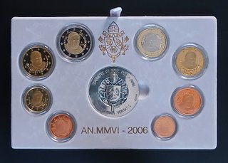 Cartera Vaticano 2006 Proof con Medalla Plata