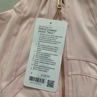 Lululemon Define Jacket Nulu Rosa Taglia 4