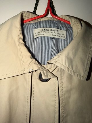 Chaqueta Zara Beige Tipo Gabardina