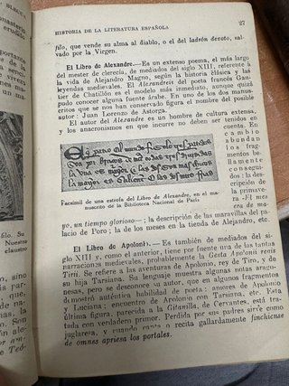 Libro antiguo historia de la literatura española