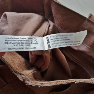 Bolso de piel tejido mujer