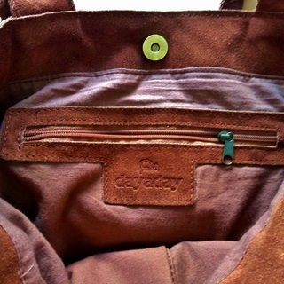 Bolso de piel tejido mujer