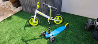 Bici sin pedales y patinete 2-3 años