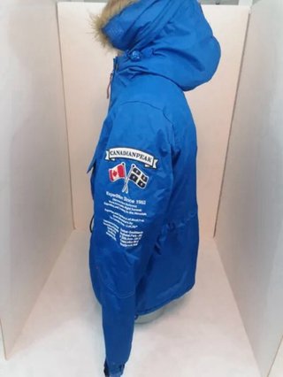 Parka Canadian Peak Azul con Capucha Pelo, UNISEX