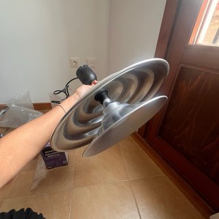 Lámpara moderna plateada