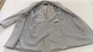 Abrigo Stradivarius Gris Doble Botonadura