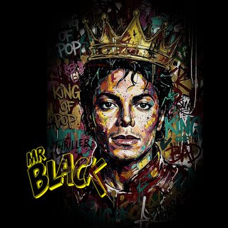 Camiseta Michael Jackson Rey del Pop Negra