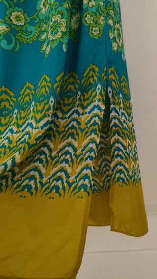 Vestido largo de seda de Anthropologie, XS