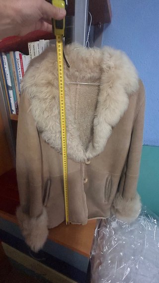 Chaquetón mujer Piel Vuelta Cordero Camel Talla L