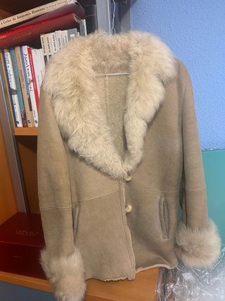 Chaquetón mujer Piel Vuelta Cordero Camel Talla L