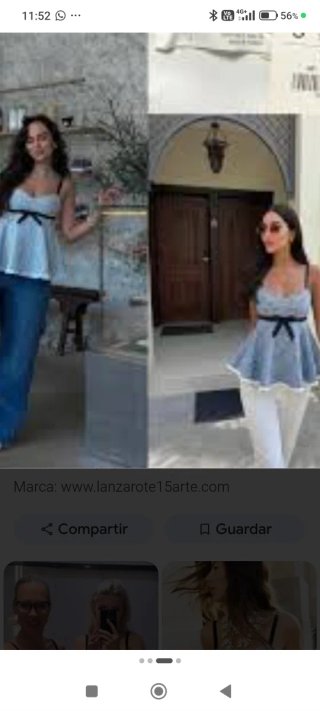 Top Zara Tweed Negro y Azul