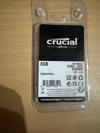 Crucial 8GB DDR4-3200 SODIMM