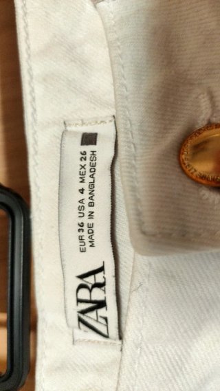 Pantalón Blanco Zara Talla 36