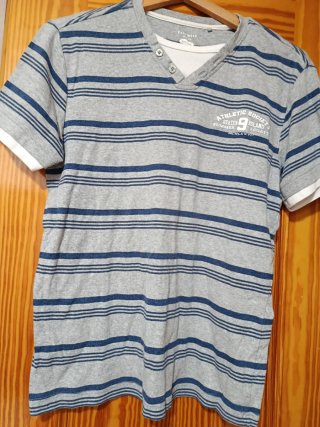 2 Camisetas Hombre Talla M (Gris y Verde)