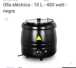 Olla eléctrica 10L - 400W negra