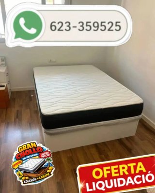Pack dormitorio canapé colchón cabezal canapé