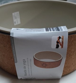 Rueda de Yoga de Corcho con Diseño de Sol