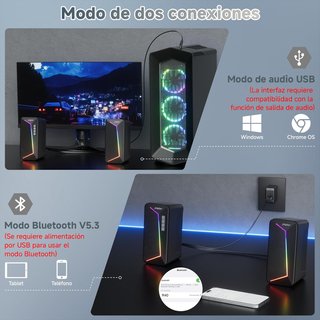 2X Altoparlanti PC Soulbay USB-C/USB Nuovi