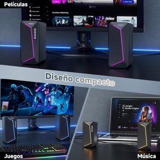 2X Altoparlanti PC Soulbay USB-C/USB Nuovi