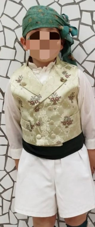 Traje Fallero Niño Verde y Blanco