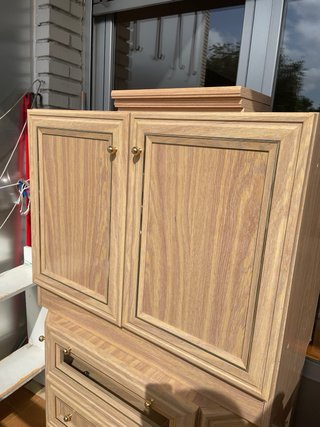 Mueble modular madera y cristal