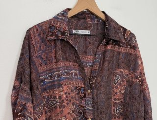 Camisa ZARA oversize T/44 amplia