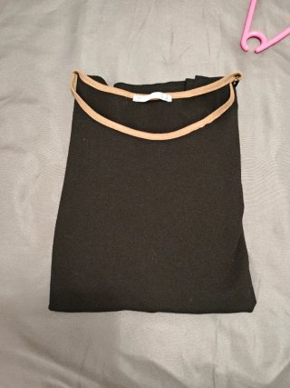 Camiseta manga larga negra mujer
