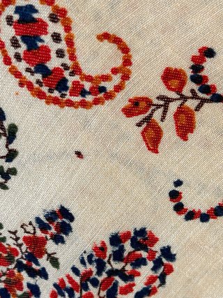 Mantón antiguo Merino estampado