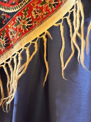 Mantón antiguo Merino estampado