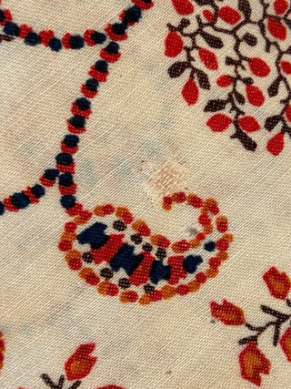 Mantón antiguo Merino estampado