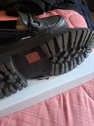 Mocassini neri donna con fibbia