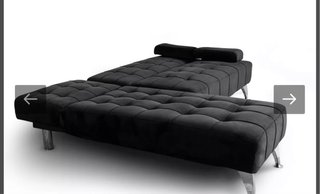Sofá chaise longue negro
