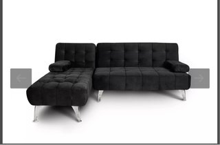 Sofá chaise longue negro