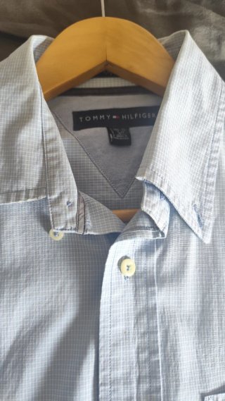 Camisa Tommy Hilfiger Azul y Blanca