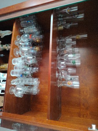 Lote de copas de cristal variadas