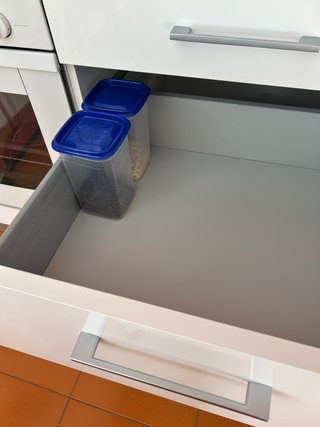 Mueble cacerolero cocina blanco brillo