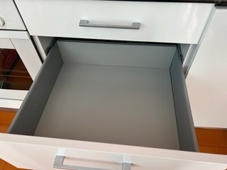 Mueble cacerolero cocina blanco brillo