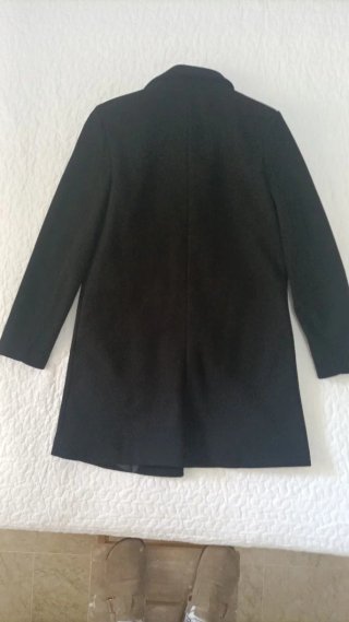 Abrigo Clásico Negro Italiano