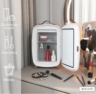 Nevera Cosméticos 6L con Espejo y Luz