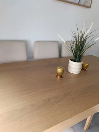 Mesa comedor 90x180 - 90x240 y 6 sillas madera.