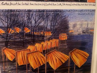 Opera Christo, cartolina firmata e tessuto